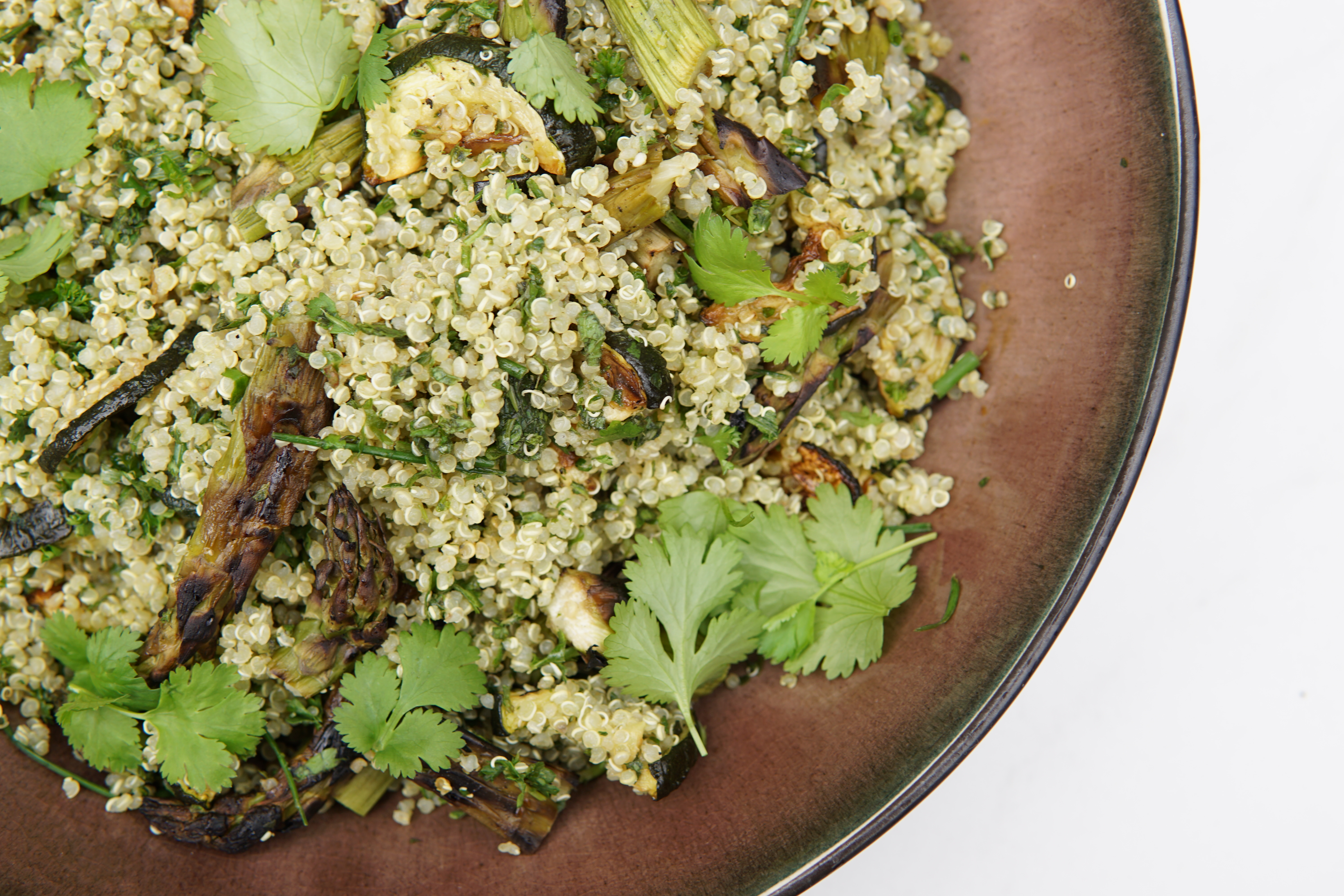 Mean Green Quinoa Salade met gegrilde groenten