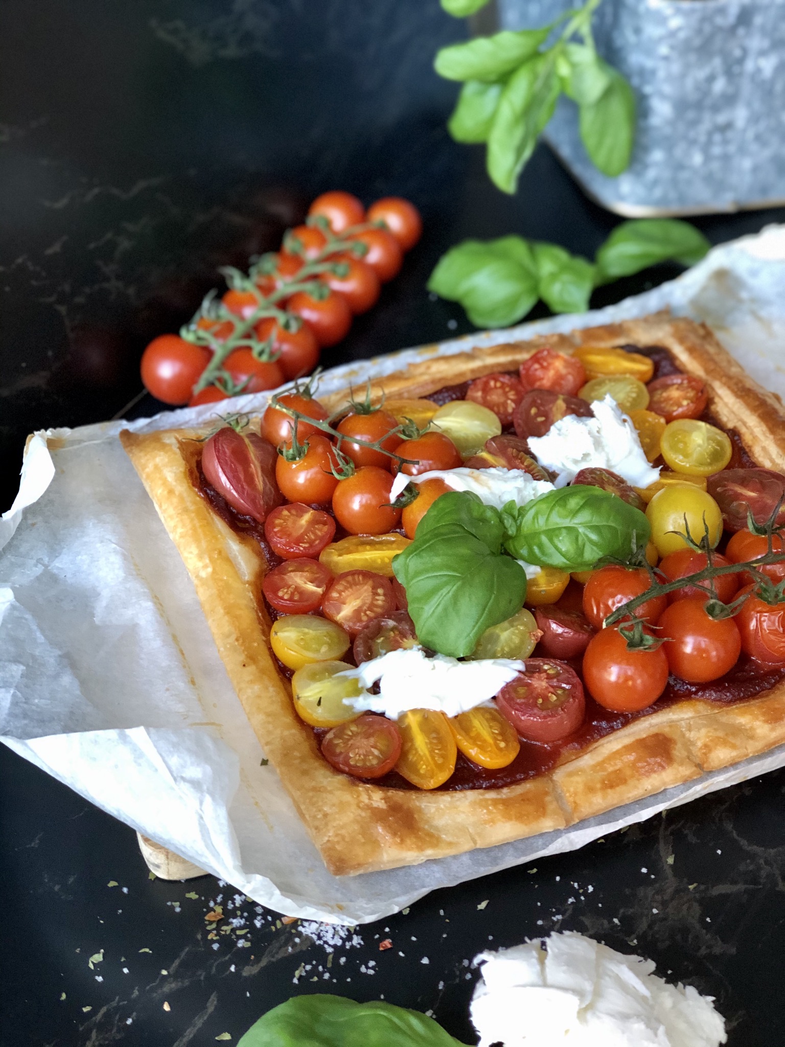 tomatentaart caprese - Schär glutenvrije plaattaart